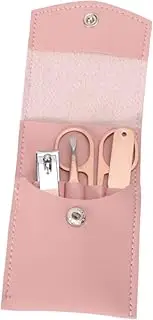 Beavorty Nail Clipper Set Stainless Steel Manicure Tools Clipper File Tweezer Nail Travel Beauty Case