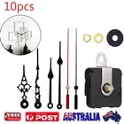 10pcs DIY Quartz Clock Movement Mechanism Hands Wall Repair Tool Parts Kit Silen