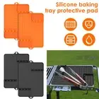 2Pcs Griddle Tools Mat Silicone Heat Resistant Spatula Mat for Outdoor yialz