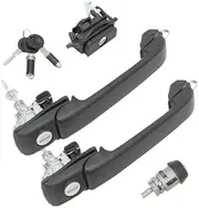 2 PCS Left&Right Side Door Handle Lock Key Tailgate Lock Switch Tank Ignition Lock for Golf 3 Cabrio Locking System OE: 1H0898081