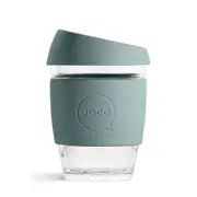 JOCO Reusable Glass Coffee Cup 12oz Bluestone