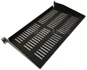 Cantilever Rack Mount Keyboard Server Shelf - 19" 1U 10" Deep Steel Vented Data
