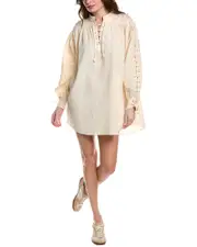 RE/DONE Pirate Linen-Blend Mini Dress
