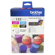 Original Brother LC133 Ink Cartridge 4 colours PHOTO VALUE PACK LC133PVP