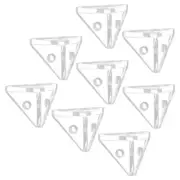 8 Pcs Display Cabinet Connector Plastic Panel Corner Brace Bracket