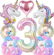 Unicorn Balloons Unicorn Birthday Party Decorations for Girls Foil Balloons Set Macaron and Rainbow Balloon Wedding Baby Shower Party Supplies (3)