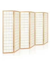 [Artiss] 6 Panel Room Divider Screen 261x179cm in Natural