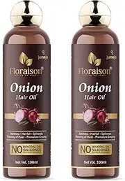 Floraison Ayurvedic Onion Oil For Dandruff Hair Fall Dry Hair & Premature Greying combo Hair Oil (200 ml)