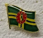 Dominica National Flag Pin & Lapel Enamel Front Pin 1"