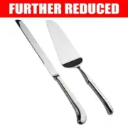 Benzer - Pistol Grip 2 Piece Stainless Steel Cake Knife and Server Set