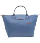 Longchamp Le Pliage Club Medium Top Handle Nylon Tote ~NIP~ Blue Mist