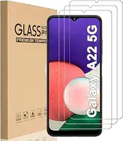 HEYUS [3 Pack] for Samsung Galaxy A22 5G Screen Protector, [Case Friendly] 9H Hardness Premium Tempered Shatterproof Glass Screen Protector Film for Samsung Galaxy A22 5G