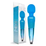 Nixie Rechargeable Wand Massager - Blue Ombre Metallic - Model NM-1001 - For Wom