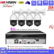 Hikvision 4CH CCTV System kit PoE 4MP PTZ 25X Zoom Security IP Camera Speed Dome