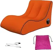 Automatic Inflatable Lounger – Compact Air Sofa, Foldable Inflatable Chair | Functional Electric Pump & Power BankInflatable Sofa for Backyard, Space-Saving Inflatable Furniture for Small Rooms