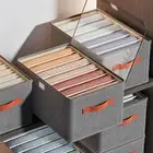 Clothes Storage Box Dust-proof Classified Storing 6/7/9 Grids Jeans Pants