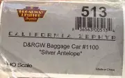 BROADWAY LIMITED #513 HO CALIFORNIA ZEPHYR SILVER Antelope Baggage Car 1100