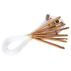 12pcs Carbonized Afghan Tunisian Crochet Hooks Set Carpet Rug Weave Knitting Hot