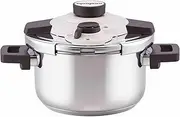 Essteele Per Velocita 22cm 4.5L Stainless Steel Pressure Cooker, Induction Compatible, Multi-Cooker with Lid, Silver