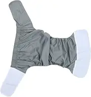 PEPLAYTAL 1Pc Washable Cloth Diaper for Adults Incontinence Nappy for Elderly Leak Protection Design Suitable for Waist to Grey Color