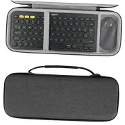 Hard Travel Carrying Case, Compatible with Logitech K380s/K380 + Dark Grey