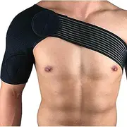 Shoulder Stability Support Shoulder Brace Compression Shoulder Support Shoulder Immobilizer Rotator Cuff Brace Shoulder Corrector Belt for Pain Relief, Black, PACK OF 2