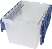 12 Gallon Keepbox File Box Plastic Stackable Storage Container with Hinged Attac