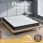 Dreamz Spring Mattress Bed Pocket Tight Top Foam Medium Soft Double Size 16CM