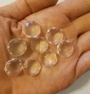 50 pcs 15mm Octagon Crystal Clear Faceted Suncatcher Acrylic Plastic Craft Beads