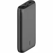 Belkin BoostCharge Power Bank - Black - For Smartphone, iPhone - 2 x Type-A 12W, 2 x Type-C 20W - 26000 mAh - 4 x USB - Black