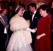Queen Elizabeth The Queen Mother receiving Judy Garland then Cliff- Old Photo