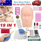 19 in1 Mannequin Head Eyelash Extension Lash Kit Makeup Practice Training Tool