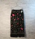 Vintage Women’s Woman CLIO Silk New NWT Skirt Embroidered Fridge RETRO (4) Small
