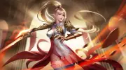 Anime artwork fantasy girl women with swords pointy ears Playmat Gaming Mat Desk