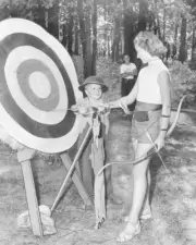 Archery Bullseye Target Practice 8" - 10" B&W Photo Reprint