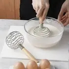 Stainless Steel Spiral Egg Beater Hand-held Egg Mixer Spring Egg Whisk Butter