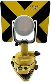Yellow Single Prism Tribrach for Total Station 0/30mm AK18 Prism 5/8x11 Thread with Soft Bag Surveying Instrument