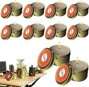 Survival Candles Long Burning, Unscented Candles for Home, Set of 10 Odorless Lighting Device for Camping Picnic, Wild Survival Supplies