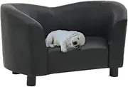 Dog Sofa Couch Luxury Pet Sofa Lounge Bed for Dogs - Puppy Sofa Chair Black 67x41x39 cm Faux Leather