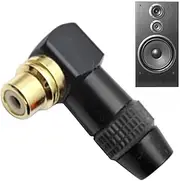 Speaker Plugs Connector | L Shaped Copper Male Plug,Audio and Video Head, Cables Adapter, Plugs to Speaker Bare Wire, AV Plug for Computers, Cameras