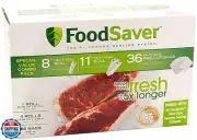 FoodSaver Special Value Vacuum Seal Combo Pack 1-8"Roll; 4-11"Rolls; 36 Pre-C