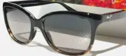 NEW UNUSED Maui Jim Starfish Black-Tortoise Neutral Grey Sunglasses GS744-02T