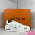 二手精品 LV 路易威登 LV TRAINER 運動鞋 休閒鞋 綠色 1AAGXD