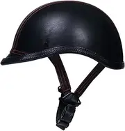 Retro Motorcycle Half Helmet Portable Jet Bowl Helmet ECE Approved Summer Safety Demi Helmets, Men Women Vintage Helmets B,Medium