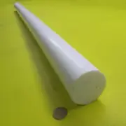 Teflon PTFE Virgin White Rod (2 1/2) 2.50 Diameter x 48" Long, 1 Unit, Extruded