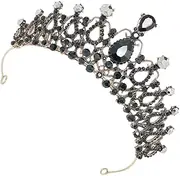 Baluue 1pc Baroque Retro Bride Crown Headband Shiny Crystal Tiara for Wedding Party Hair Jewellery for Women