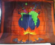 MOCOOS Magnetic Fireplace Cover Draft Stopper Halloween Cauldron 39" x 32"