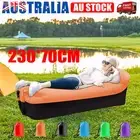 Inflatable Lounger Air Sofa Lazy Bed Travel Cammping Blow Up Beach Chair & Bag