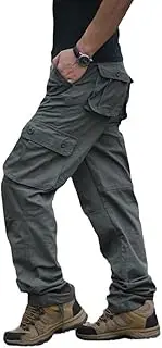 [Haitpant] Men's Tactical Cargo Pants Casual Multi Pockets Military Pants Army Straight Slacks Long Trousers