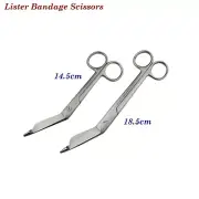 Lister Bandage Scissors 14.5cm, 18.5cm First Aid Dissecting Nursing Scissors Set
